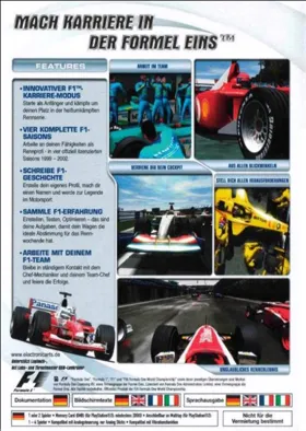 F1 Career Challenge (Europe) box cover back